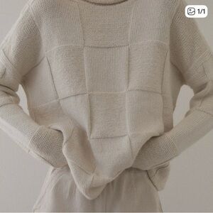 Lauds the Label Basketweave Sweater